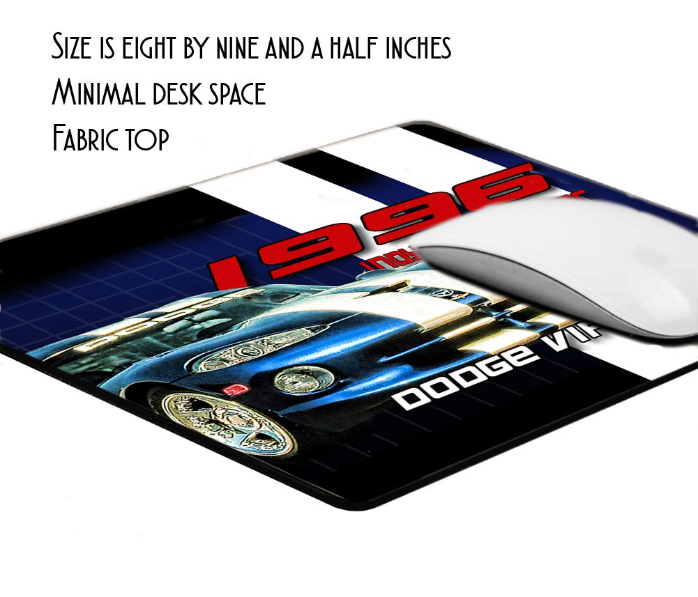 1996 Compatible with Dodge Viper Indy 500 Pace Car Design Thin Rubber Backed Square Mouse Pads for Gaming Computer Laptops Notebooks Desks - Image 3