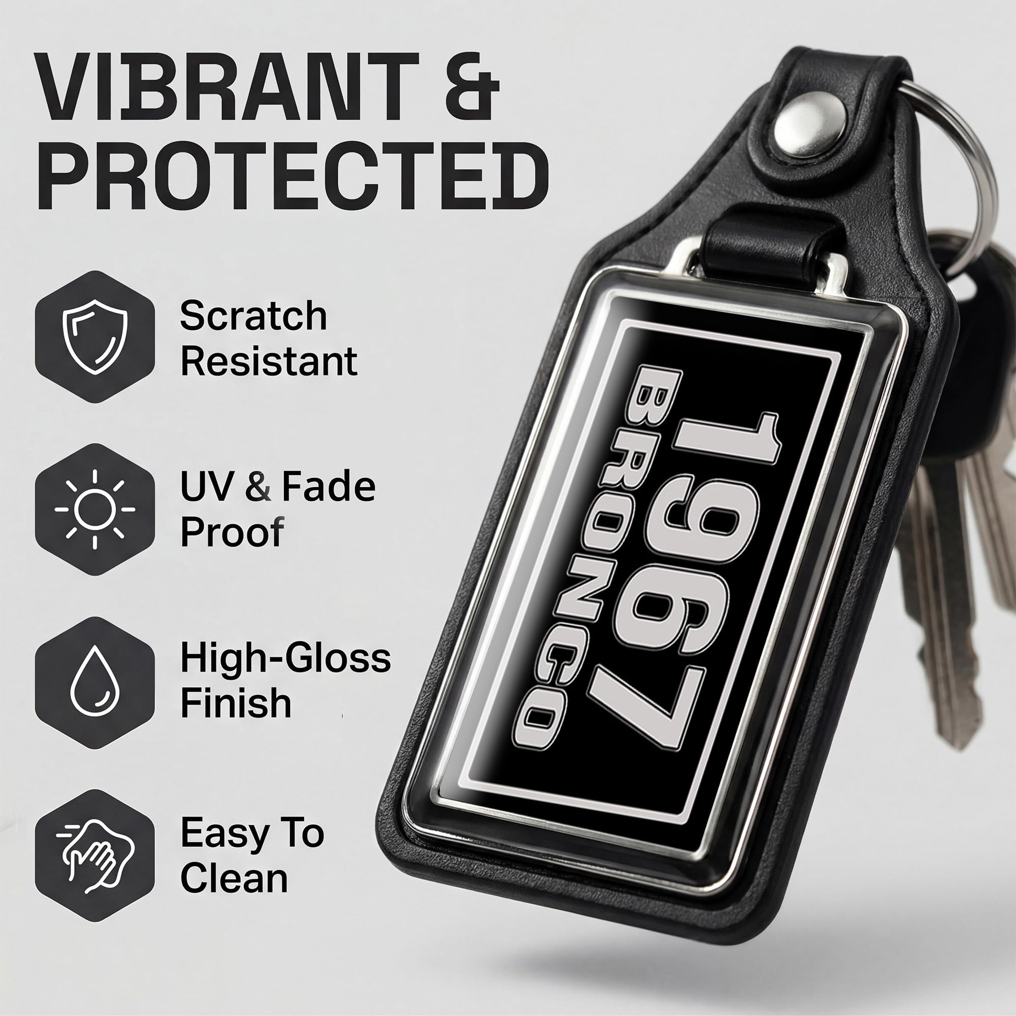 Brotherhood Car Key Chain for Bronco - Classic Models Keychain for Men and Women Gift Key Ring - Image 3