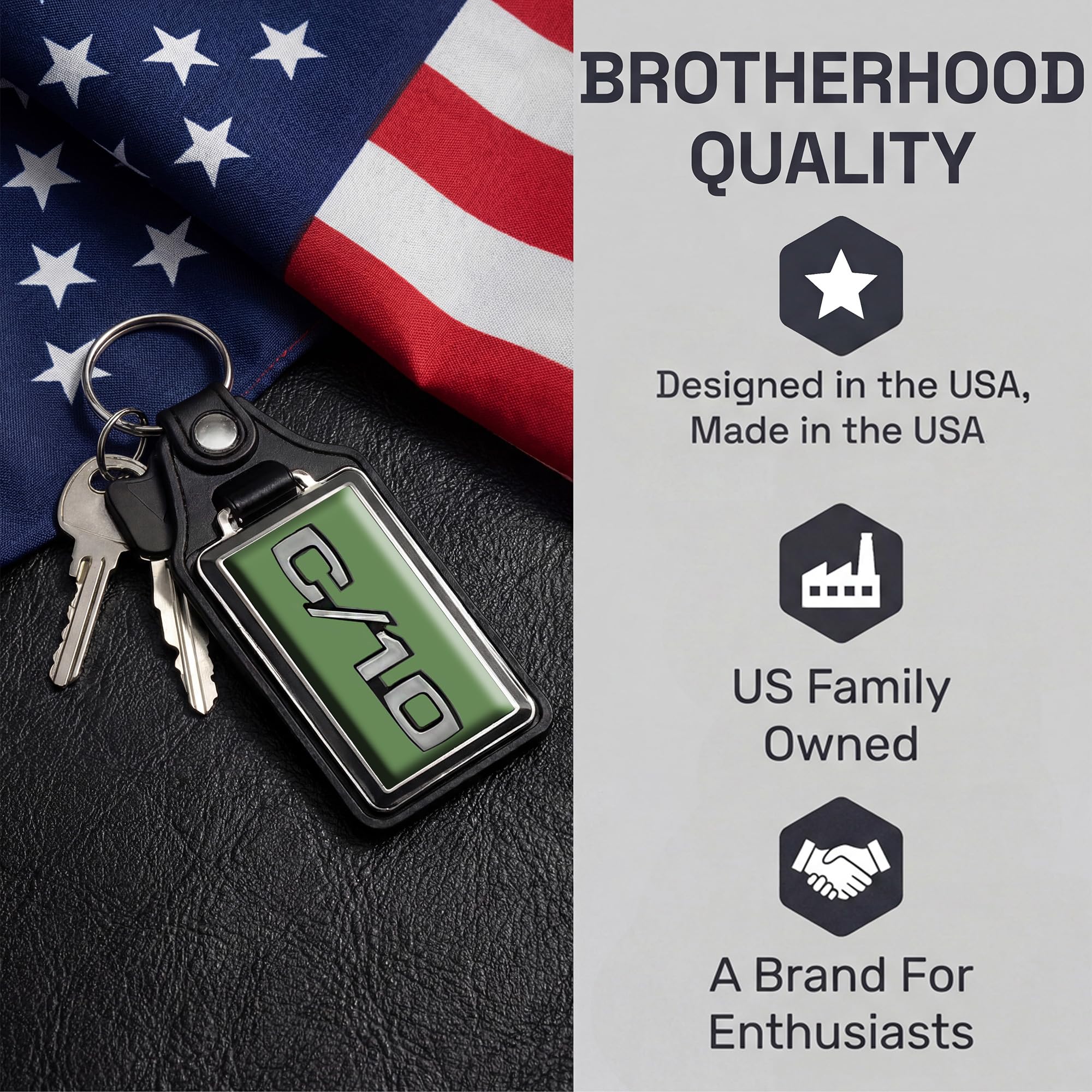 Brotherhood Car Key Chain for C10 - Classic Models Keychain for Men and Women Gift Key Ring - Image 7