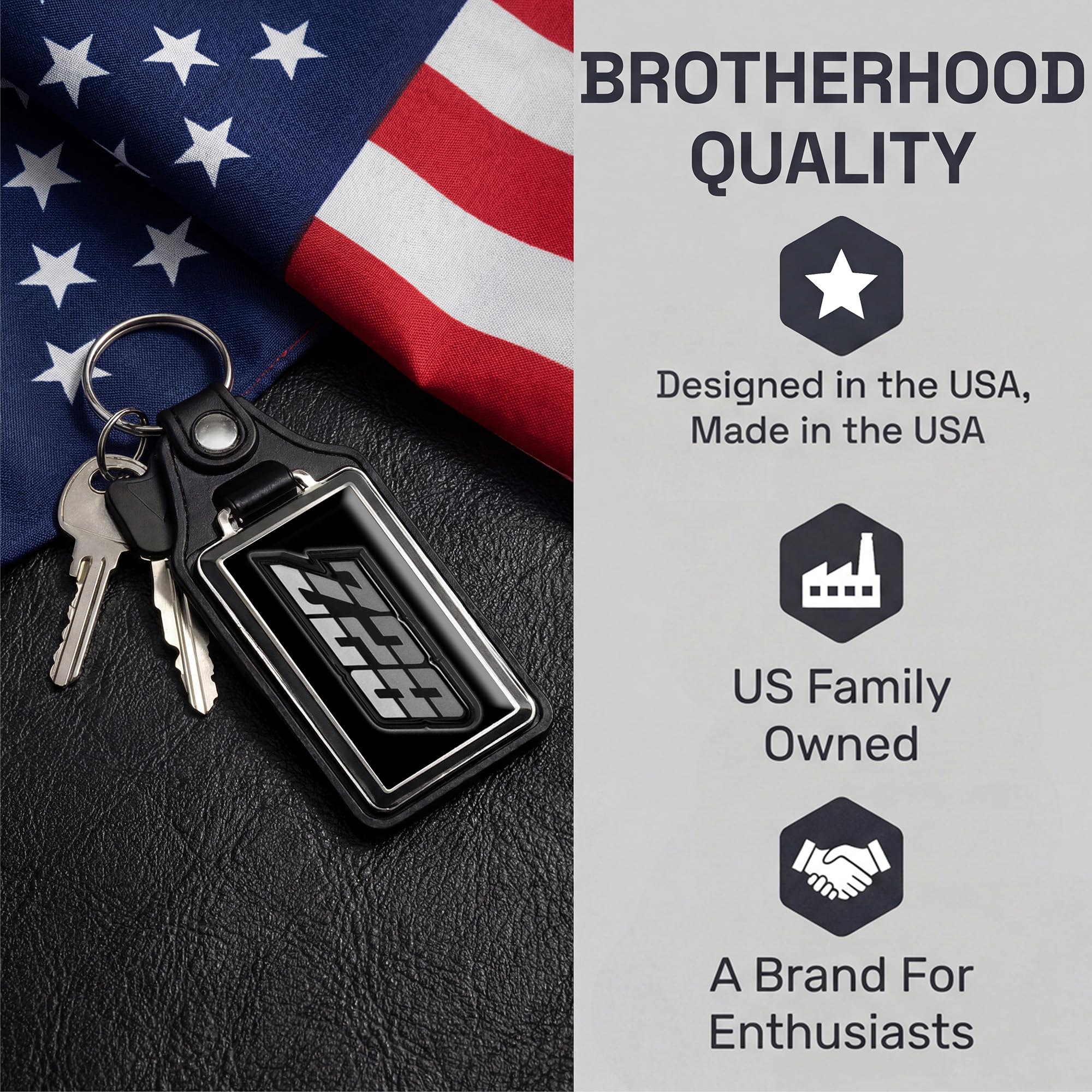 Brotherhood Car Key Chain for Camaro - Classic Models Keychain for Men and Women Gift Key Ring - - - Image 8