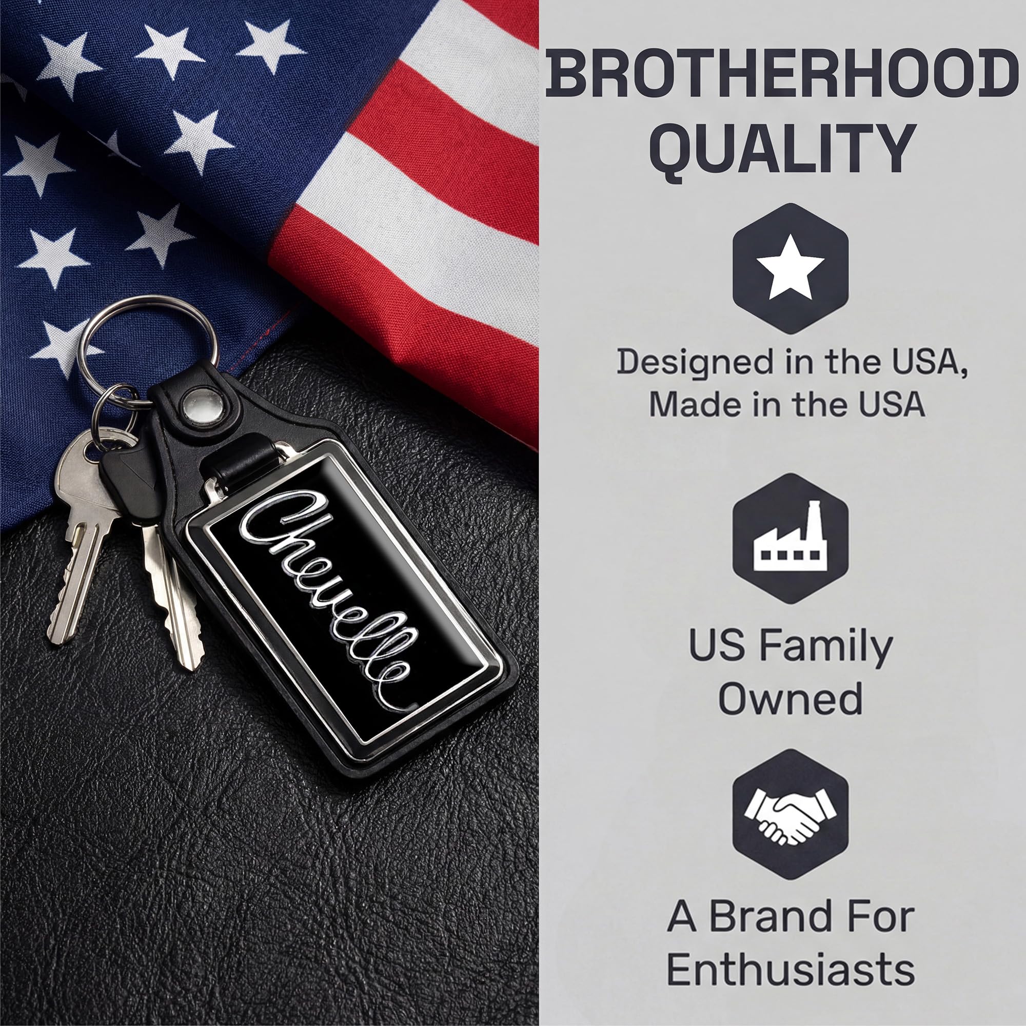Brotherhood Car Key Chain for Chevelle - Classic Models Keychain for Men and Women - Image 7