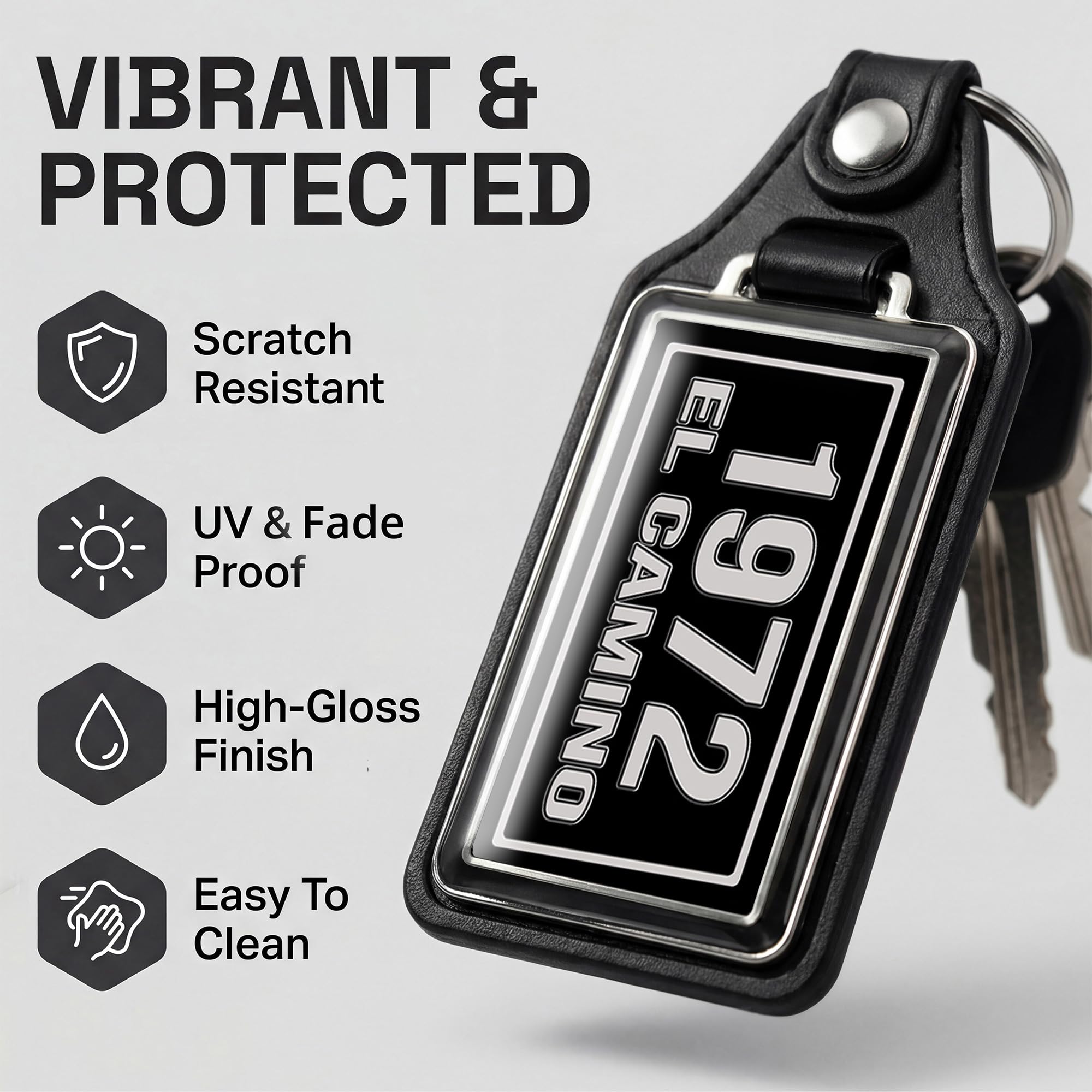 Brotherhood Car Key Chain for El Camino - Classic Models Keychain for Men and Women Gift Key Ring - Image 4