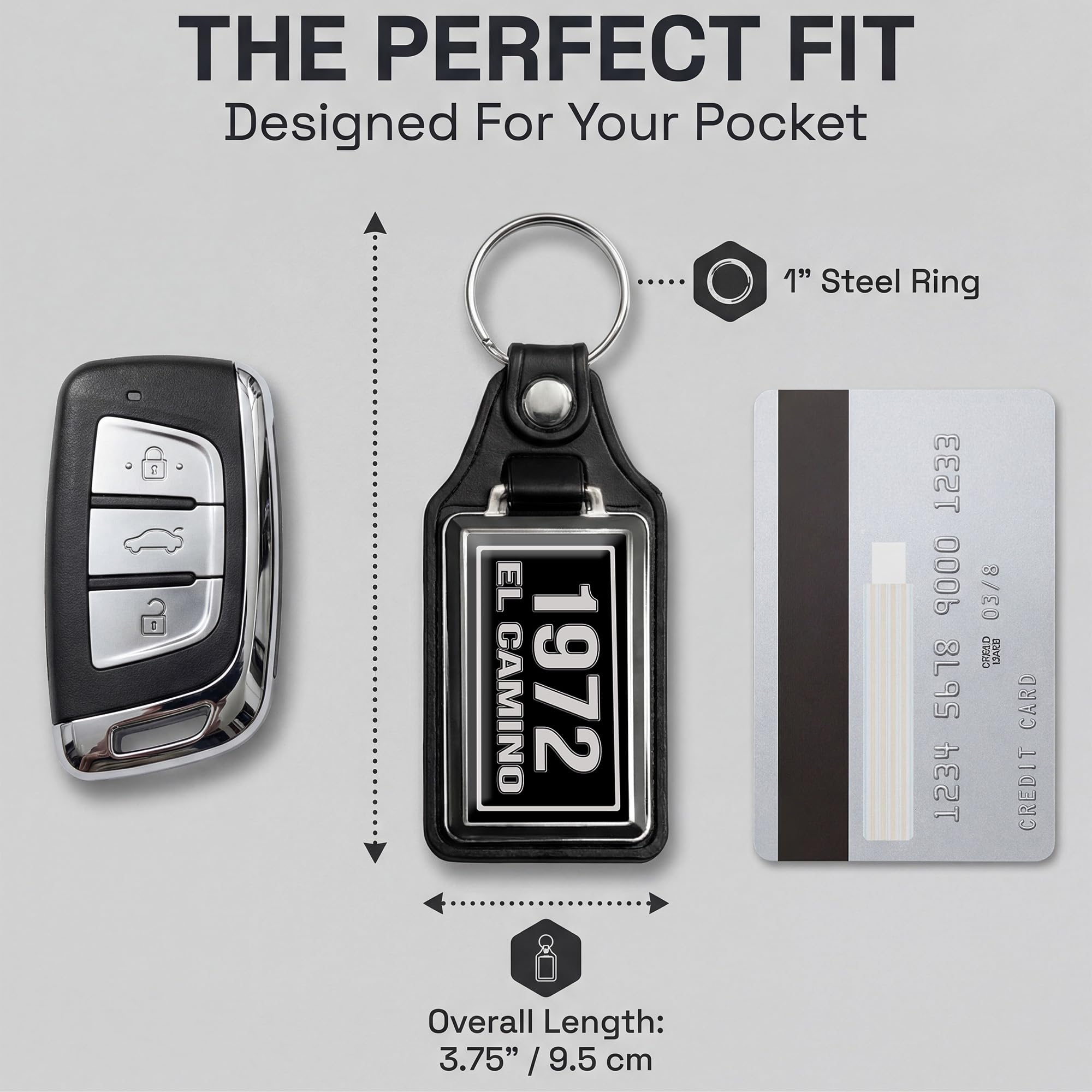 Brotherhood Car Key Chain for El Camino - Classic Models Keychain for Men and Women Gift Key Ring - Image 5