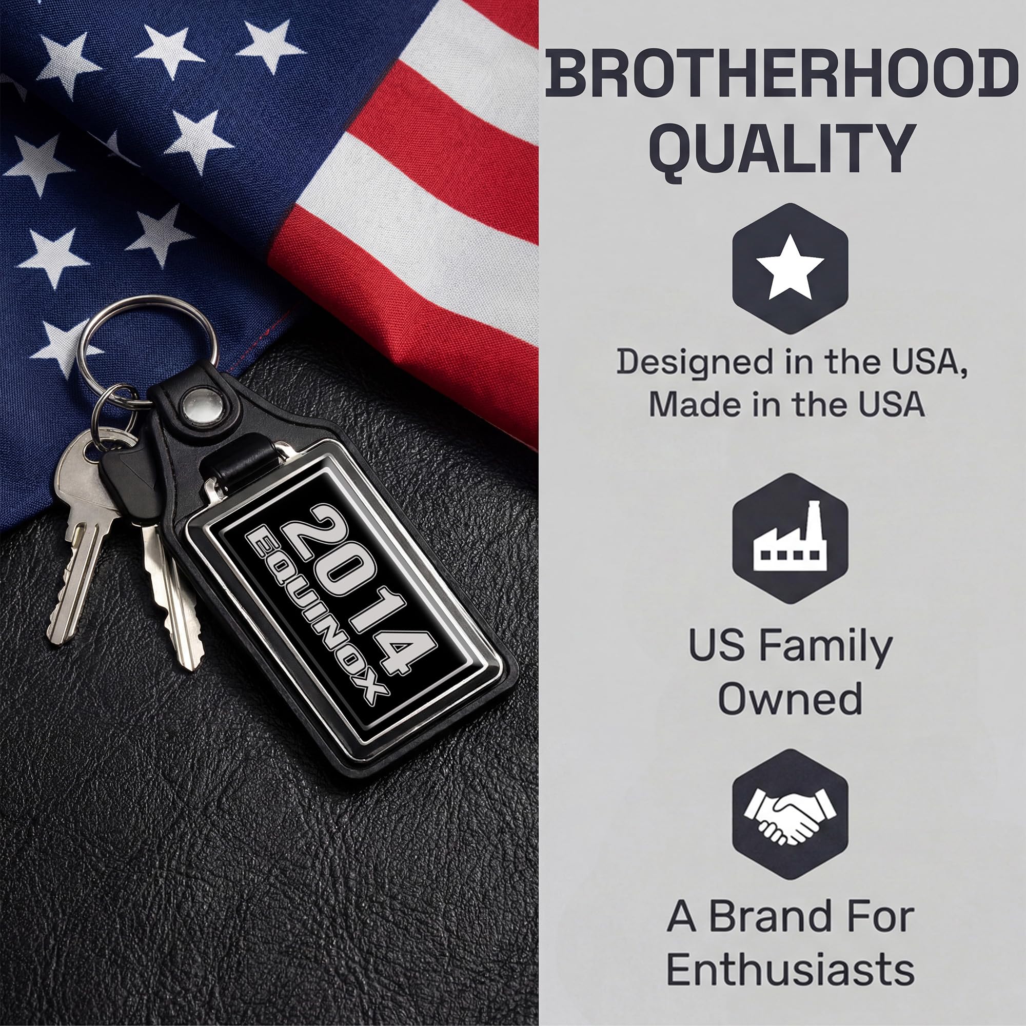 Brotherhood Car Key Chain for Equinox - Classic Models Keychain for Men and Women Gift Key Ring - 2014 - Image 7