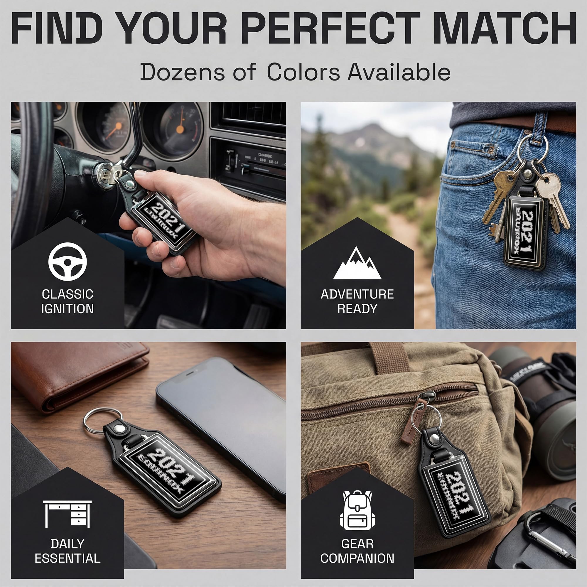 Brotherhood Car Key Chain for Equinox - Classic Models Keychain for Men and Women Gift Key Ring - 2021 - Image 6