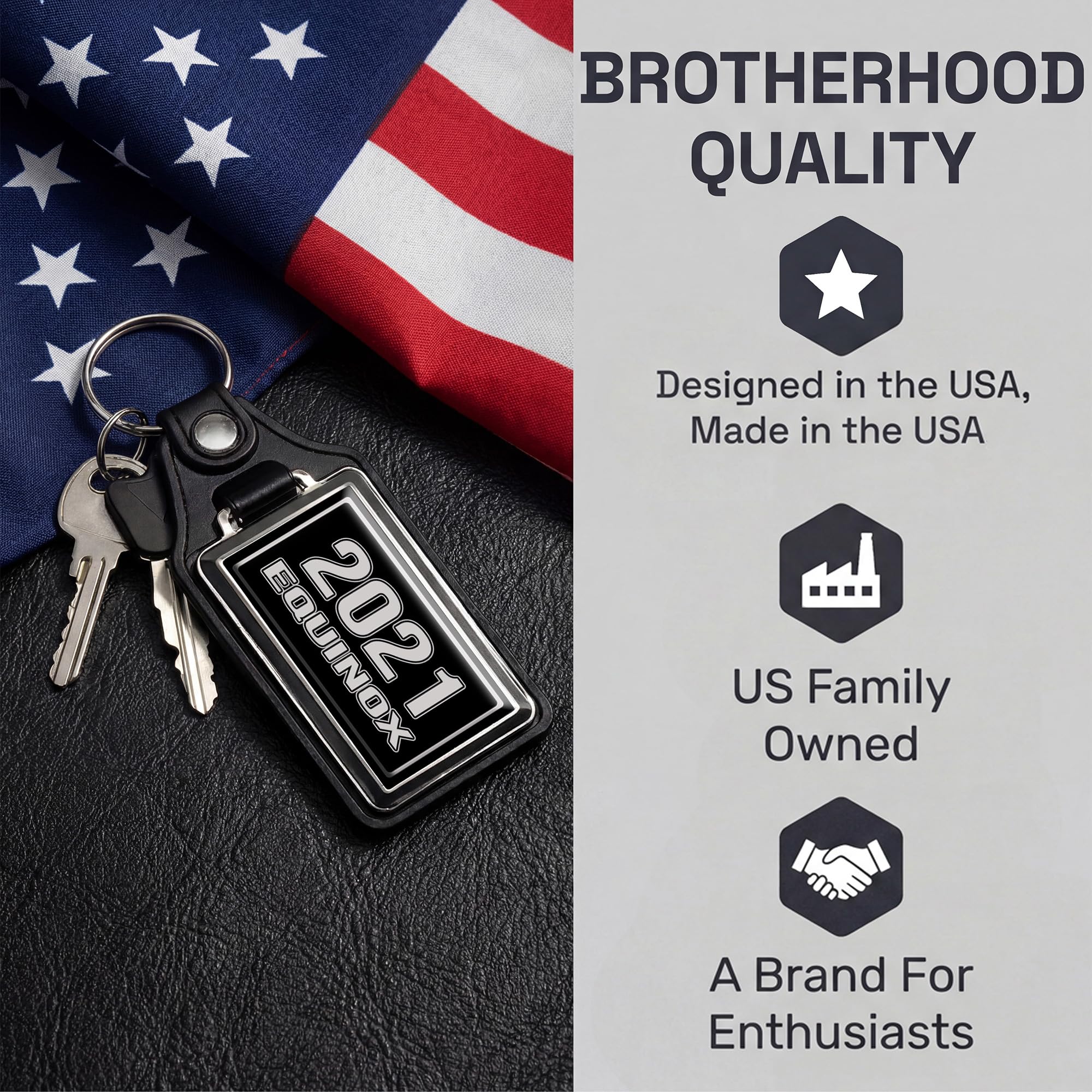 Brotherhood Car Key Chain for Equinox - Classic Models Keychain for Men and Women Gift Key Ring - 2021 - Image 7