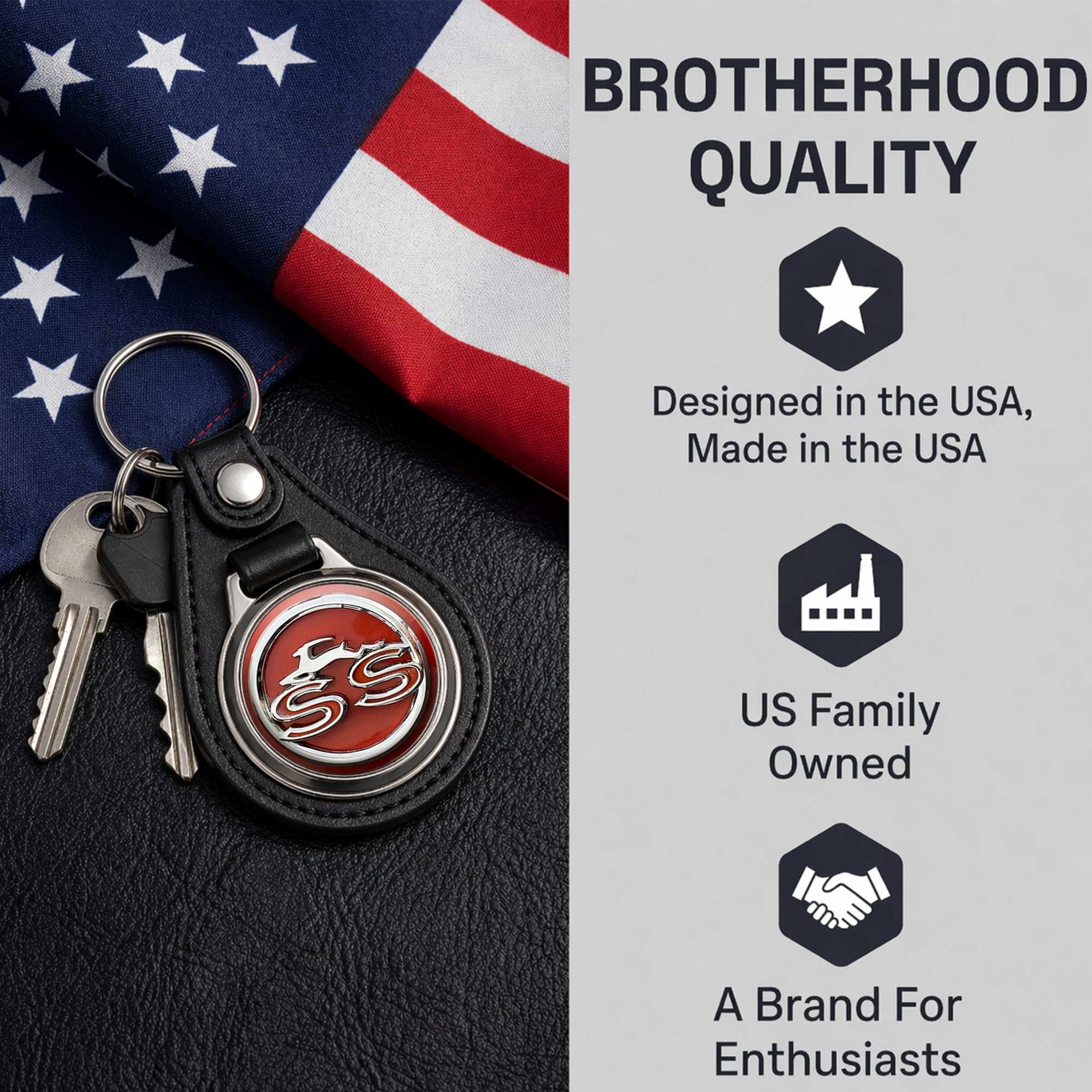 Brotherhood Car Key Chain for Impala - Classic Models Keychain for Men and Women Gift Key Ring - Image 7