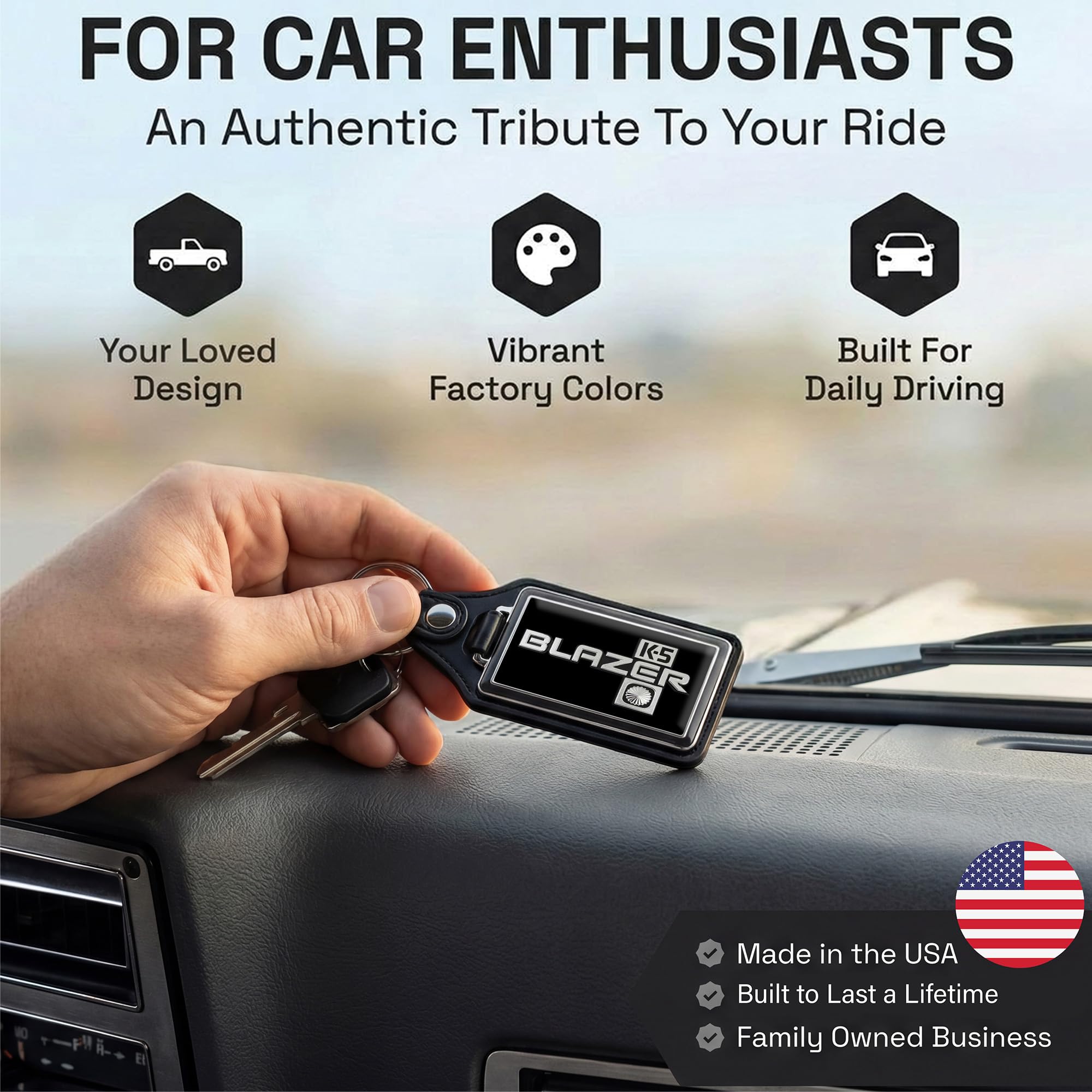 Brotherhood Car Key Chain for K5 Blazer - Classic Models Keychain for Men and Women Gift Key Ring - Image 2