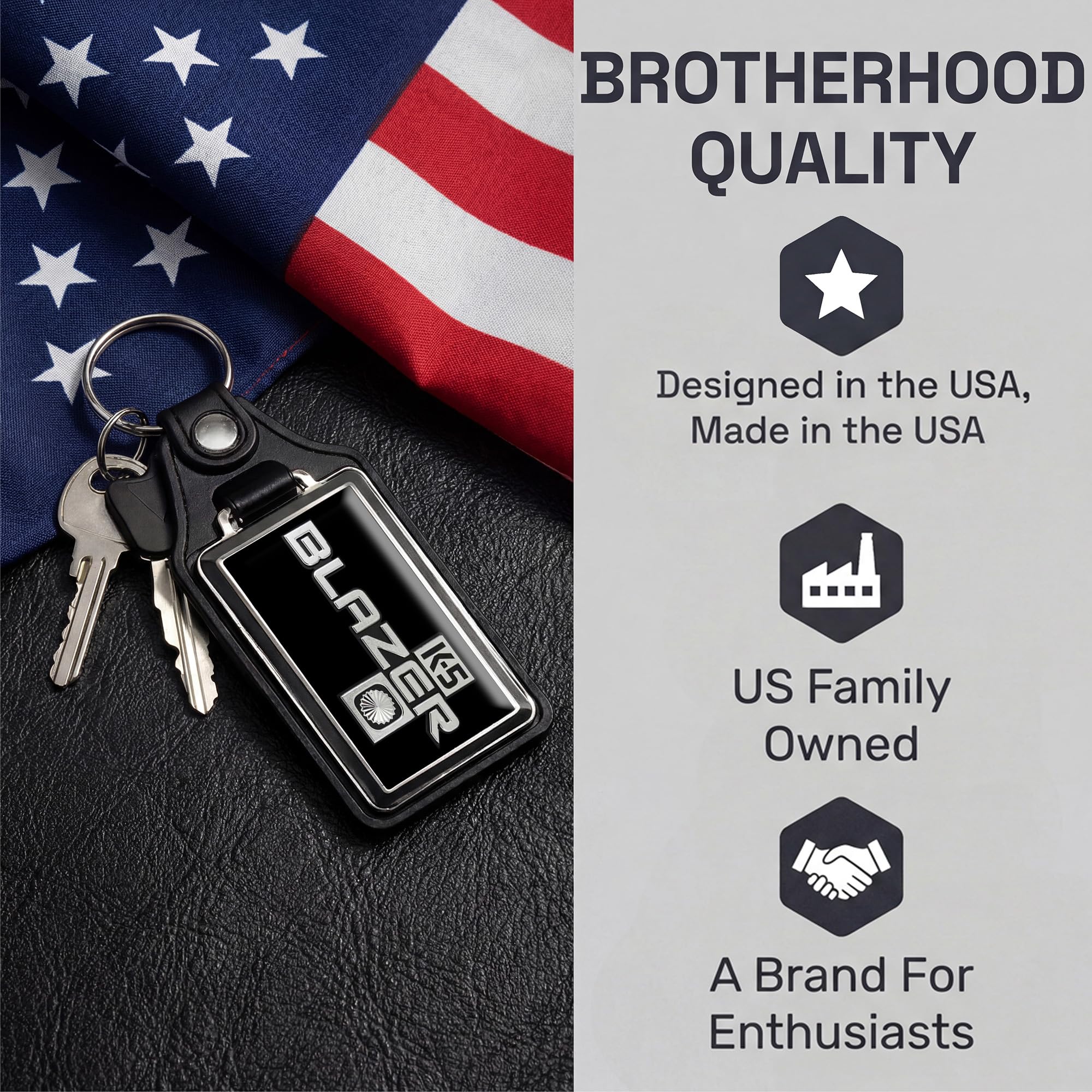 Brotherhood Car Key Chain for K5 Blazer - Classic Models Keychain for Men and Women Gift Key Ring - Image 7