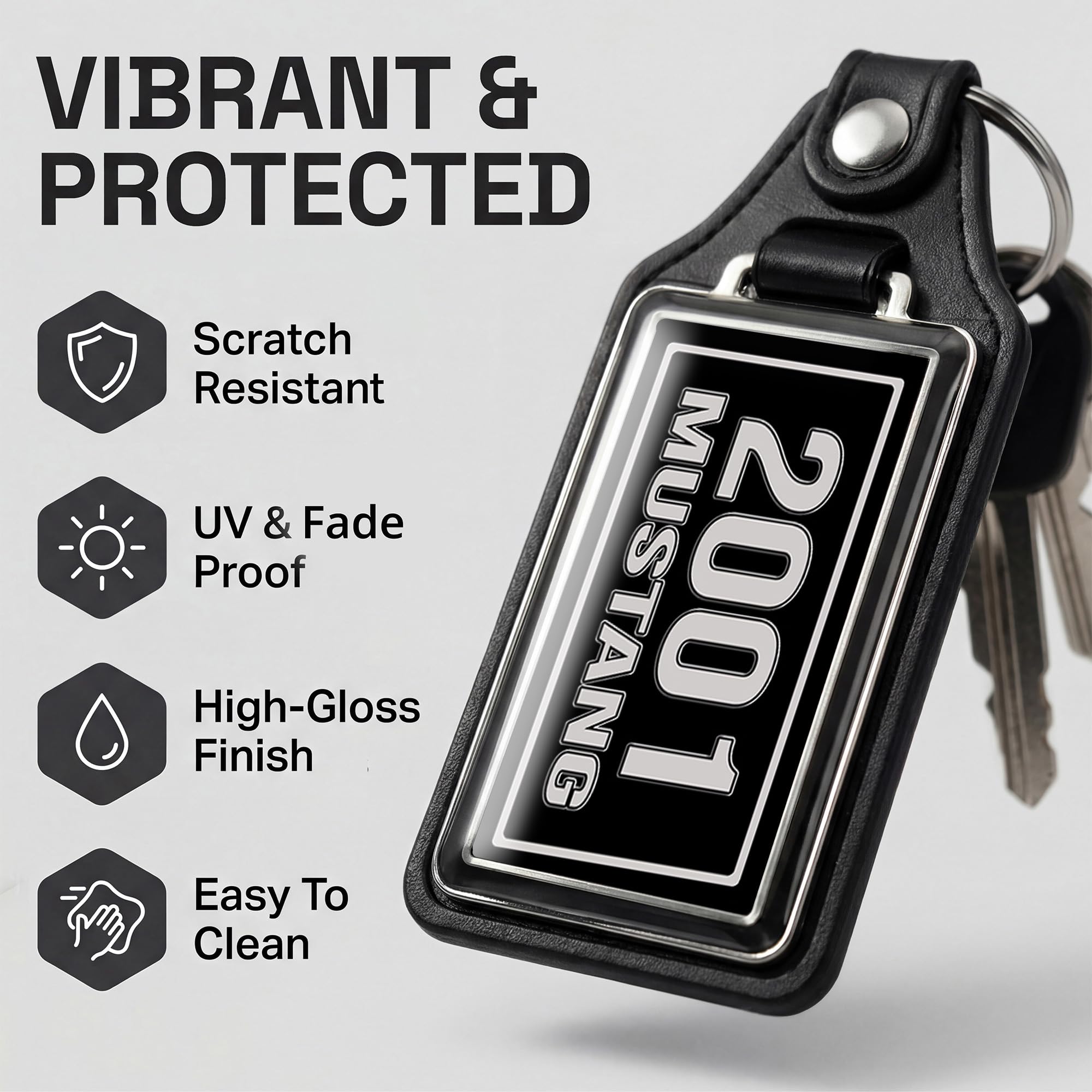 Brotherhood Car Key Chain for Mustang - Classic Models Keychain for Men and Women Gift Key Ring - Image 3