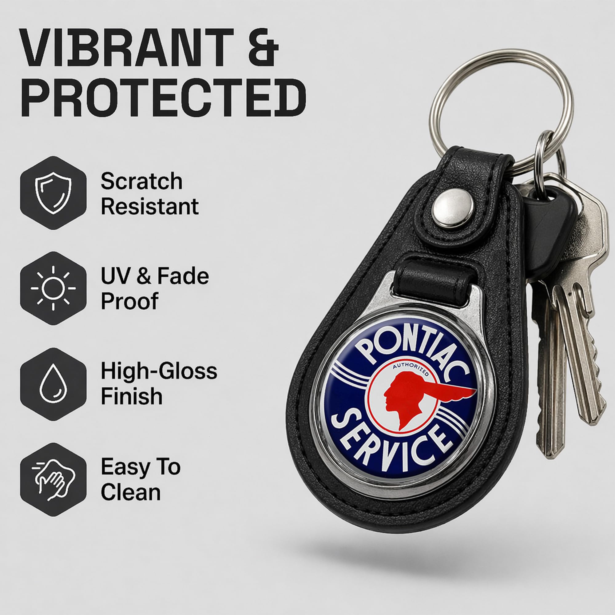 Brotherhood Car Key Chain for Pontiac - Classic Models Keychain for Men and Women Gift Key Ring - Image 3