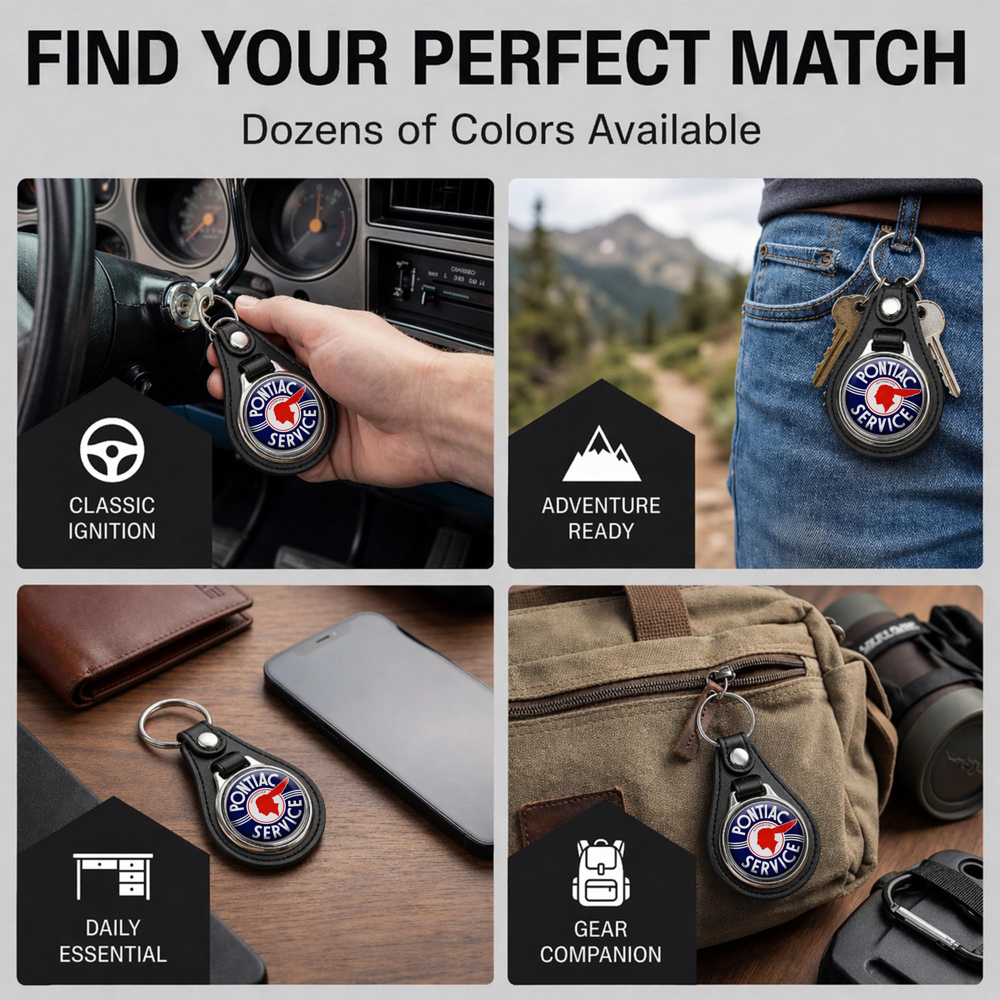 Brotherhood Car Key Chain for Pontiac - Classic Models Keychain for Men and Women Gift Key Ring - Image 6