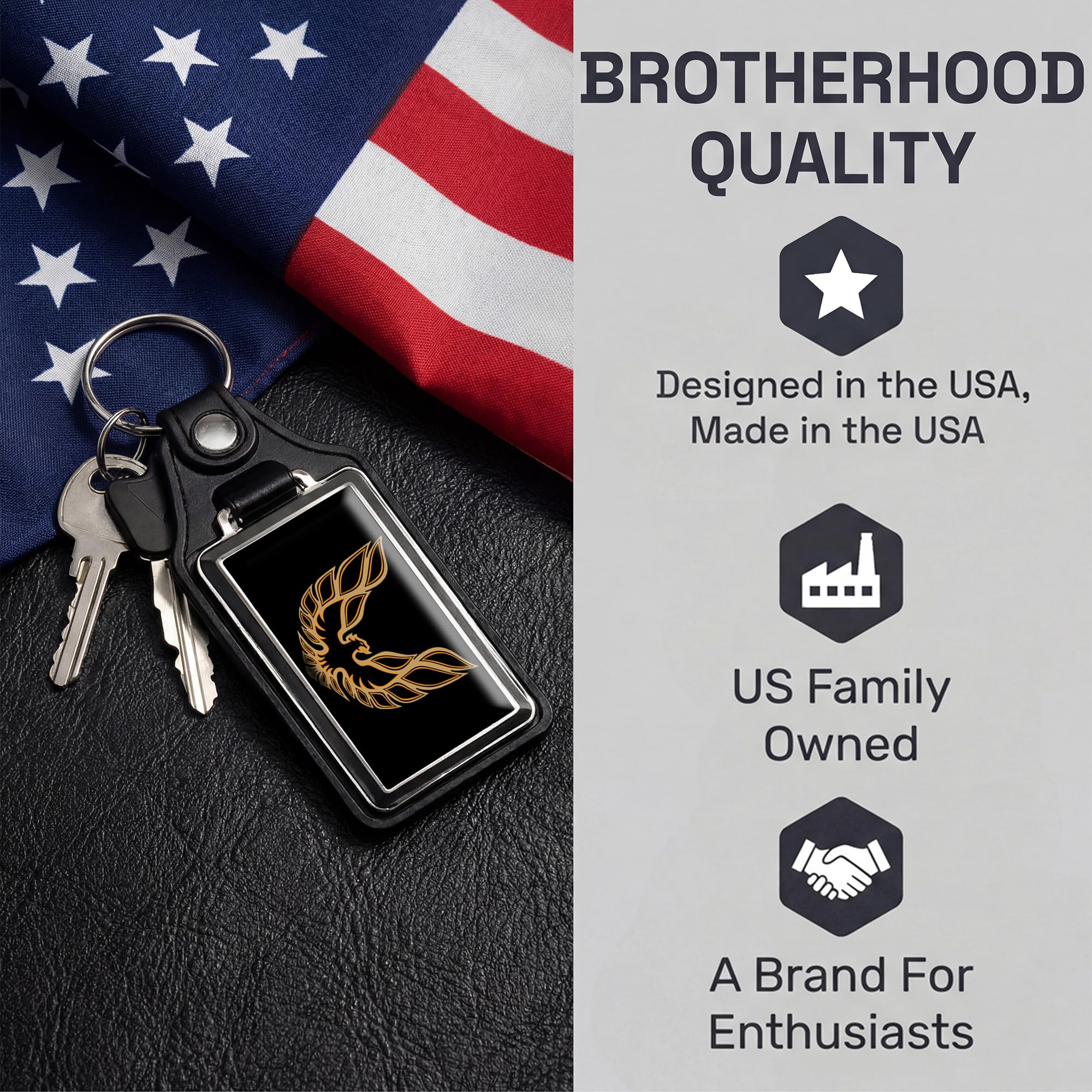 Brotherhood Car Key Chain for Trans Am Firebird - Classic Models Keychain for Men and Women Gift Key Ring - Image 7