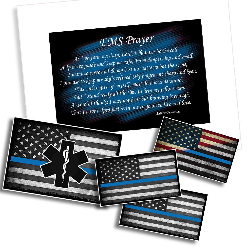 EMS Star of Life Padfolio Memo Pad Holder Portfolio EMS Prayer Print Poster EMS Decal Bundle - Image 4